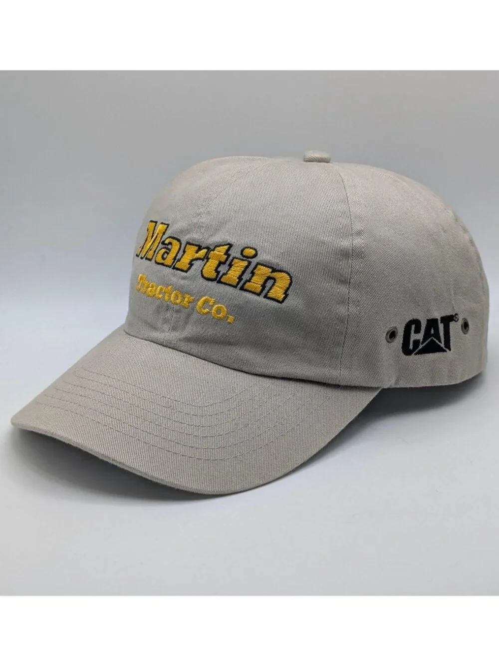 Caterpillar Martin CAT Equipment Tractor Strap Back Hat Work Wear Construction